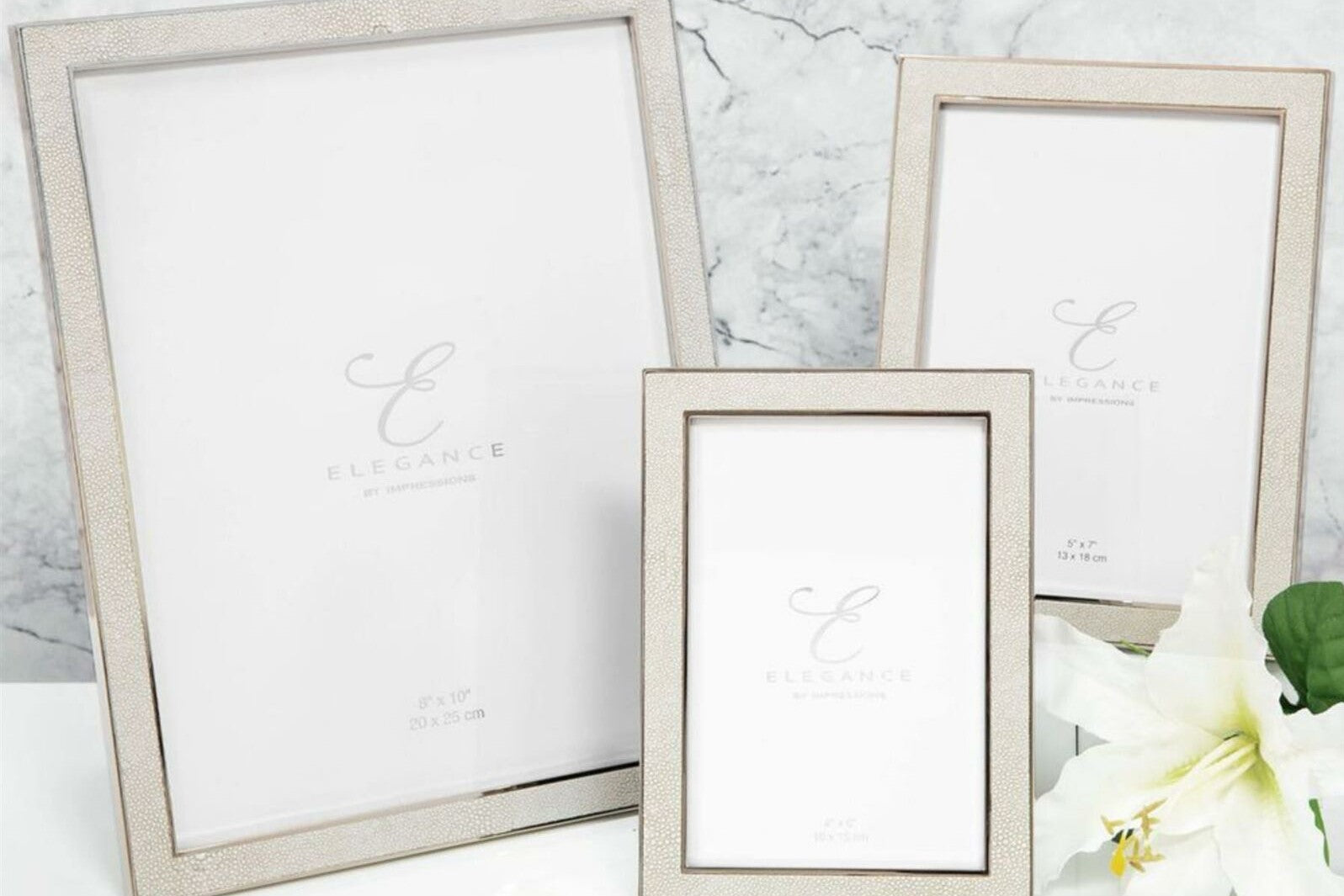 L'Objet White Ripple 4 x 6 Photo Frame - Frames