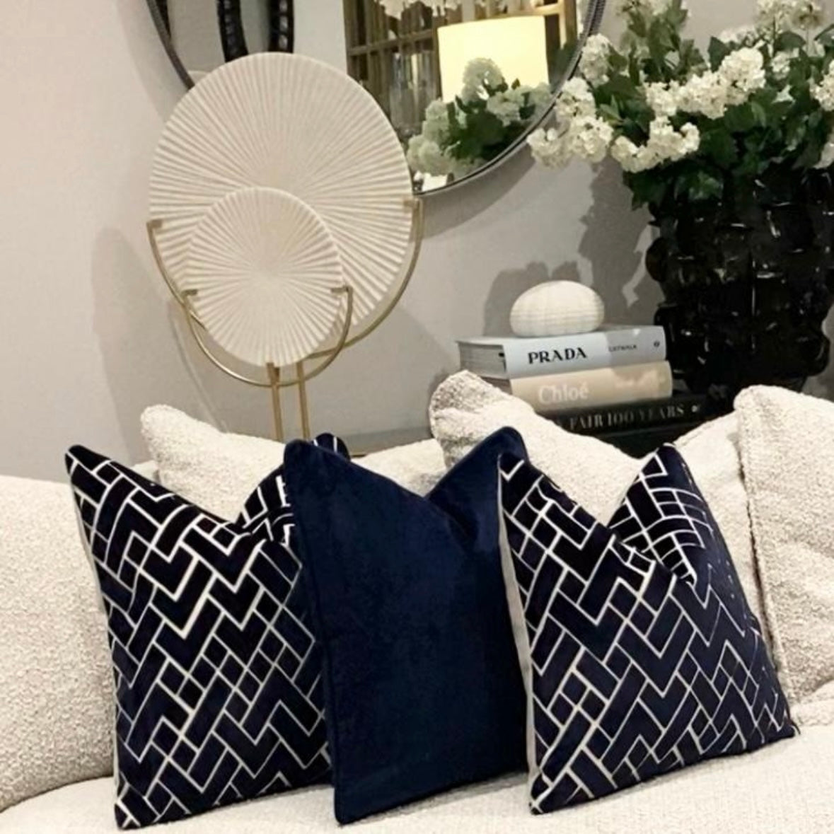 Fracture Navy Cushion