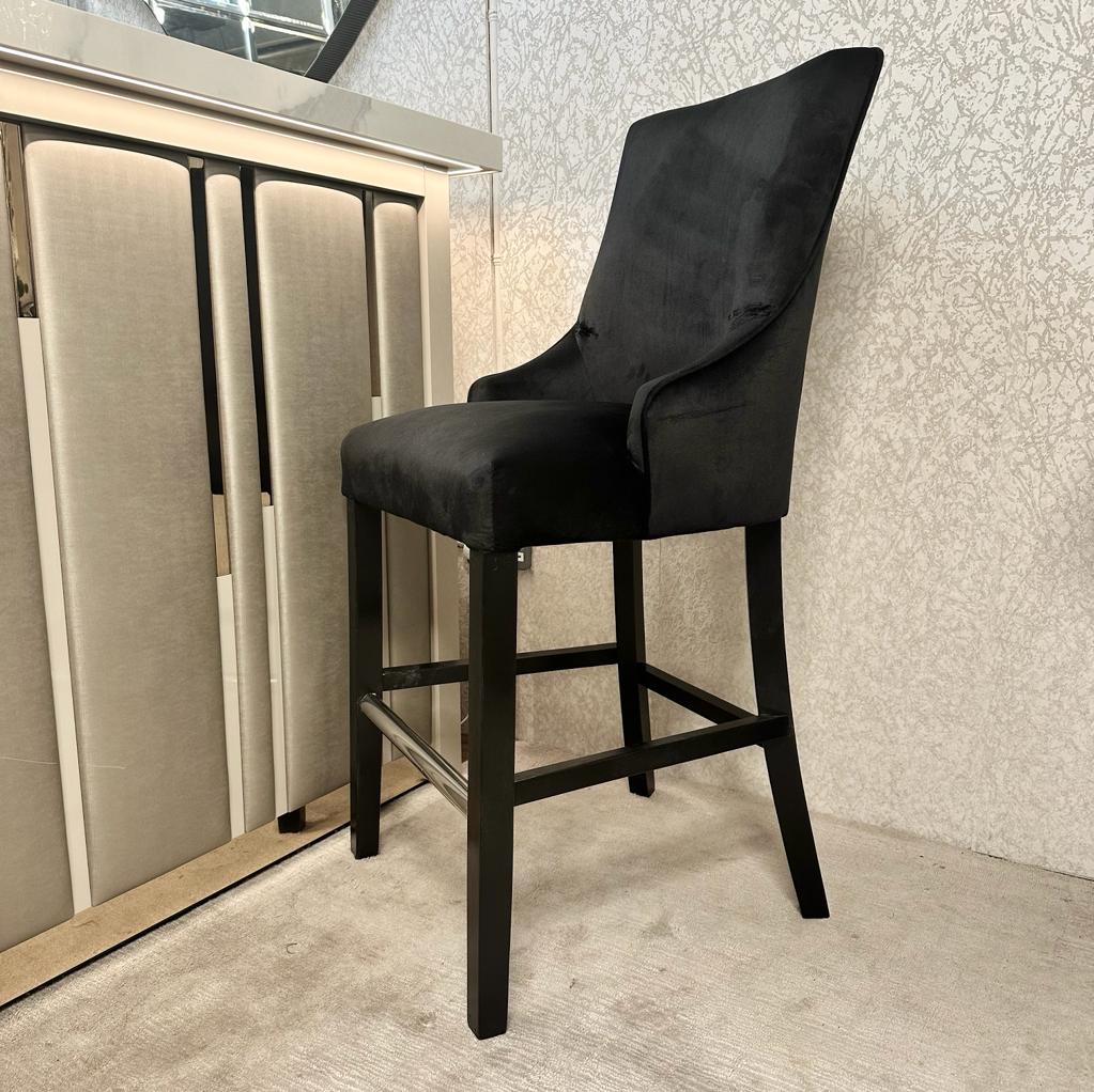 Barcelona Barstool Black Velvet Tides Home And Garden