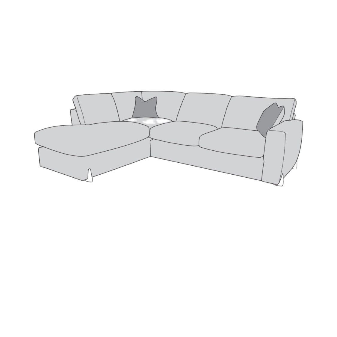 Axel Sofa- Chalk/ Brushed Brass