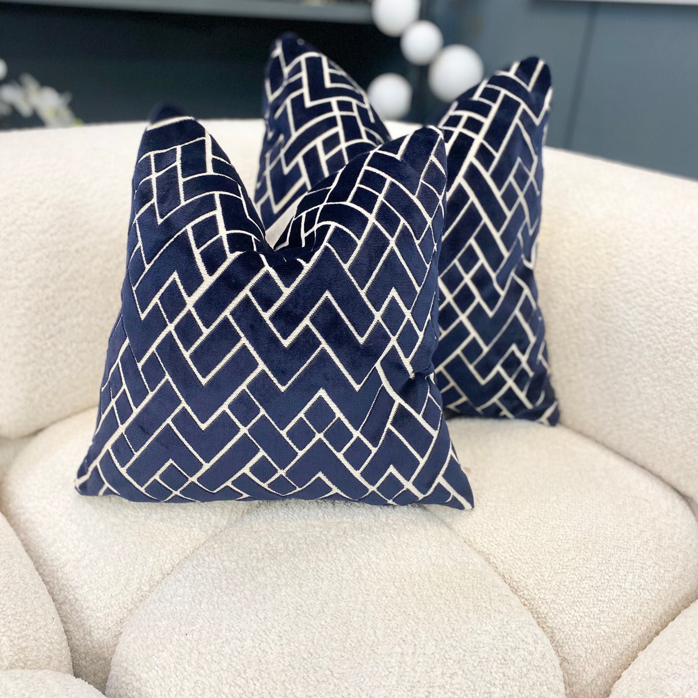 Fracture Navy Cushion