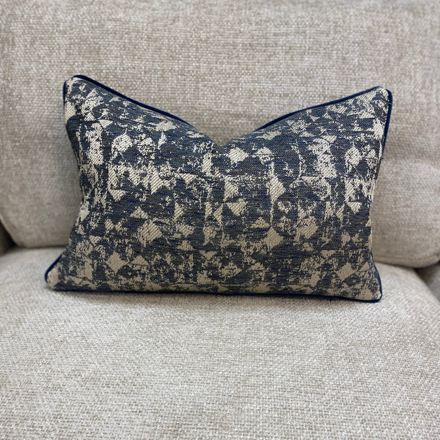 Joni Blue/Silver Cushion (3 sizes available)