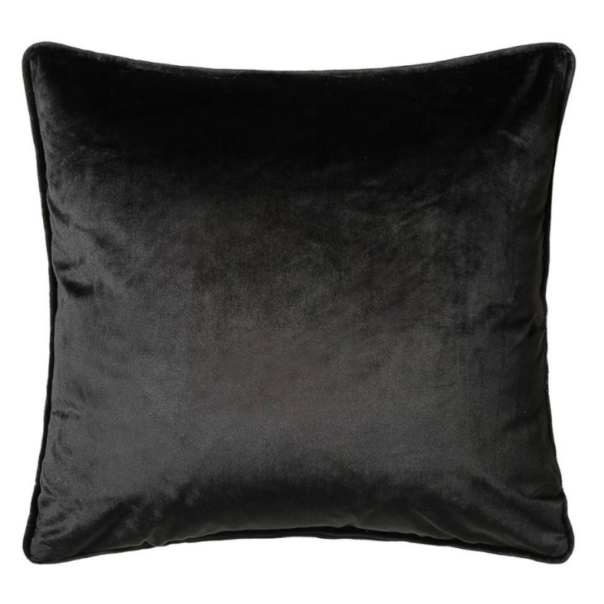 Bell Black Velvet Cushion