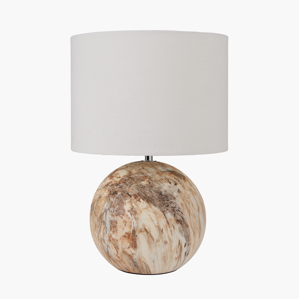 ValueLights Blair Natural Hand Finished Pot Stonewear Table Lamp | Cream - Groceries