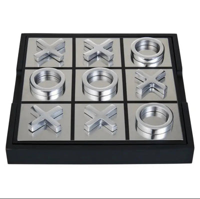 BLACK AND SILVER NOUGHTS AND CROSSES