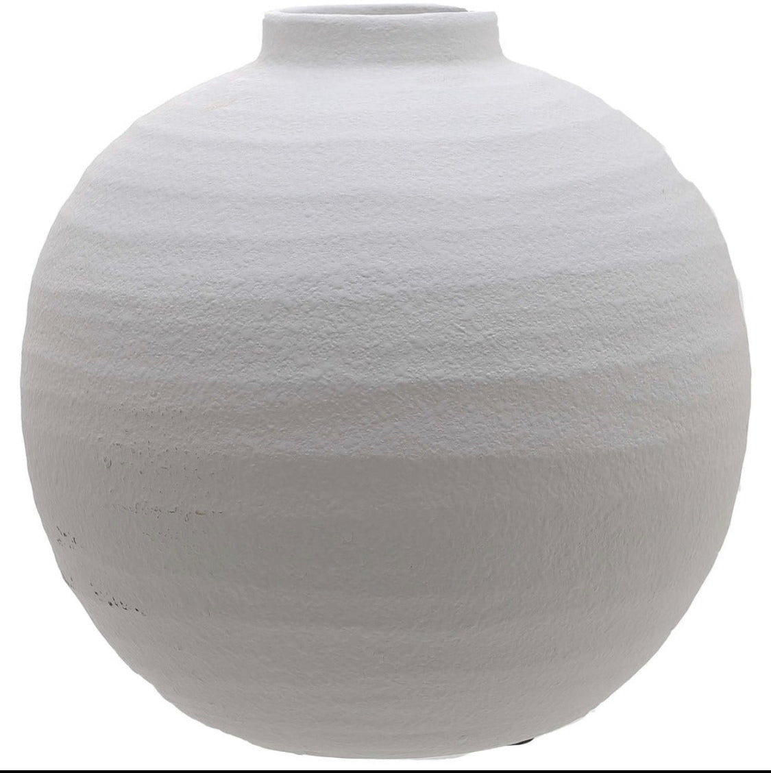 White Ceramic Circle Vase