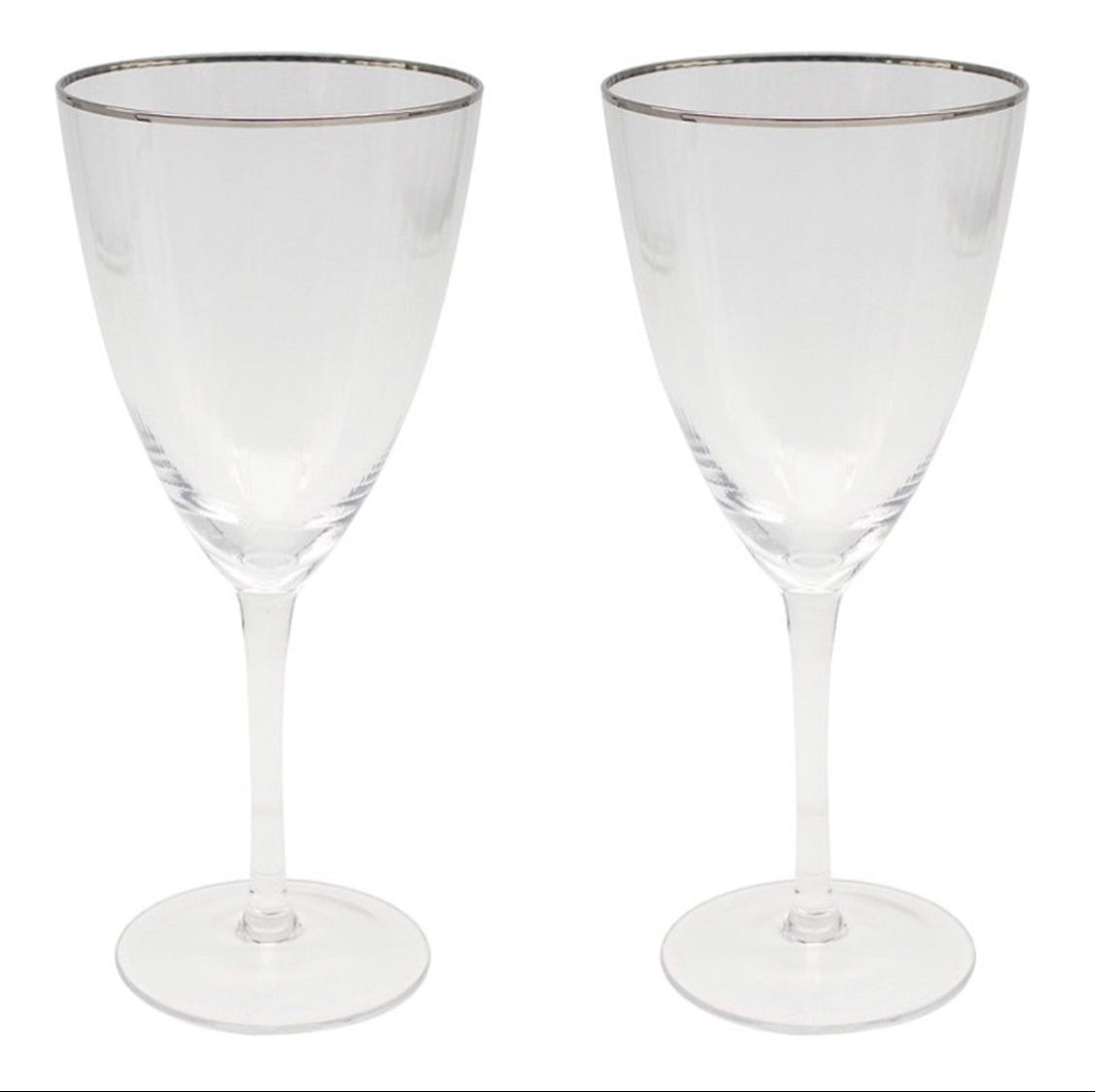 Silver Deco Wine Glasses