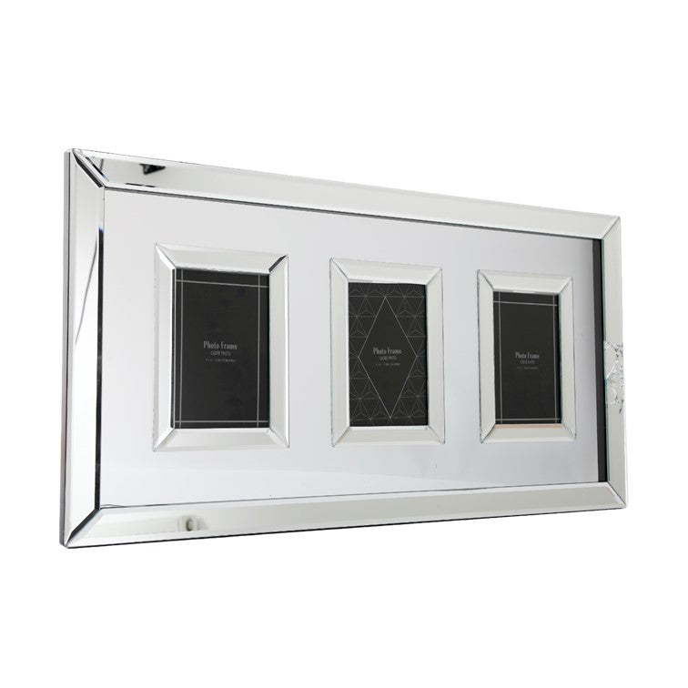 Mirrored Triple Frame Wall Hung Photo Frame Tides Home And Garden