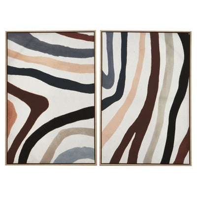 ASTRA SET OF TWO MULTI COLOURED WALL ART