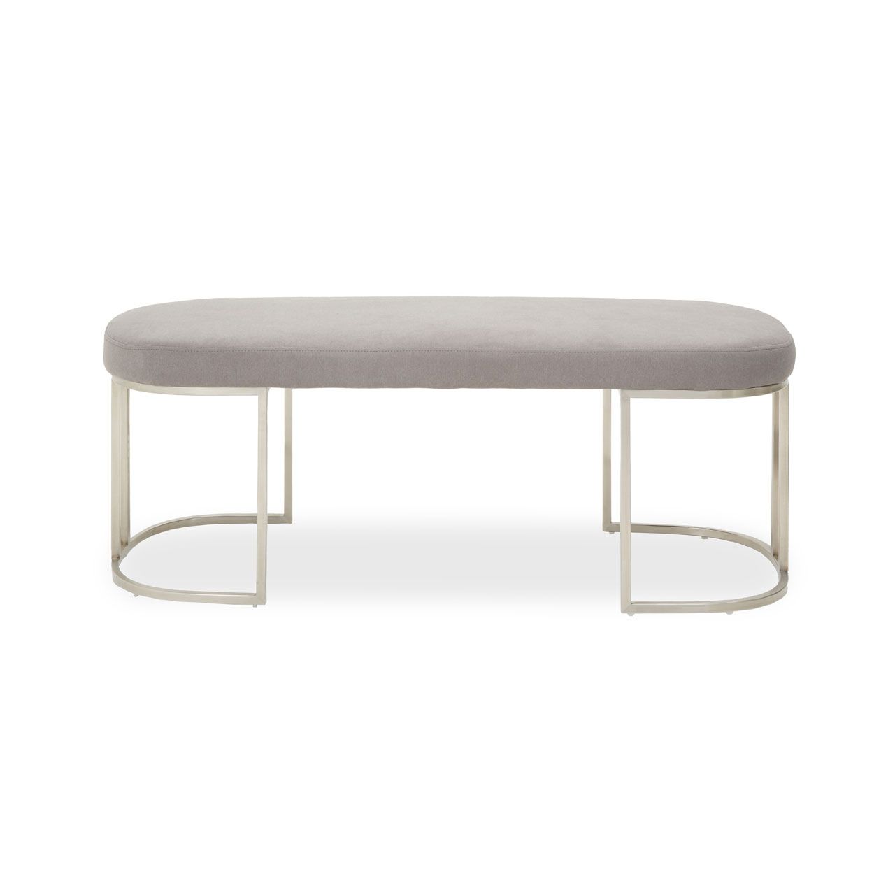 GILDEN GREY BENCH WITH CURVED BASE