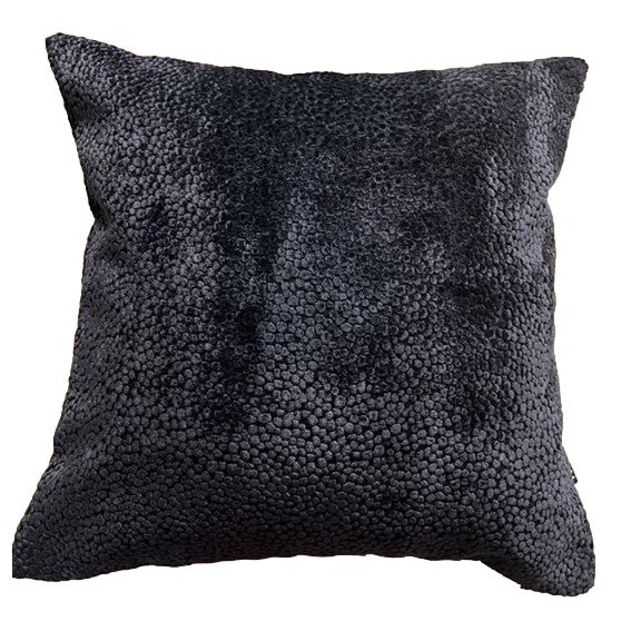 Charcoal Bingham Velvet Cushion