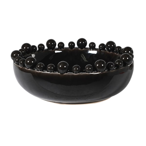 Black Ceramic Bobble Bowl