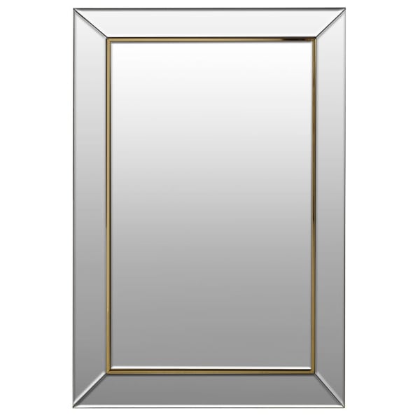 Wall Mirror with Gold Trim