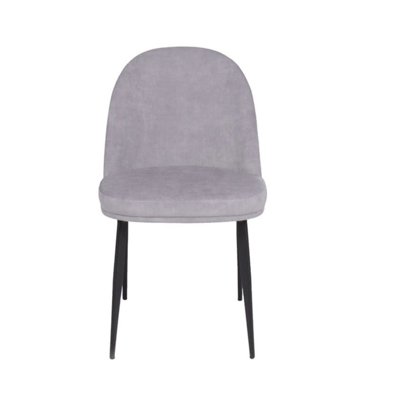 *Ex-Display* Set of 4 Light Grey Valencia Velvet Dining Chairs