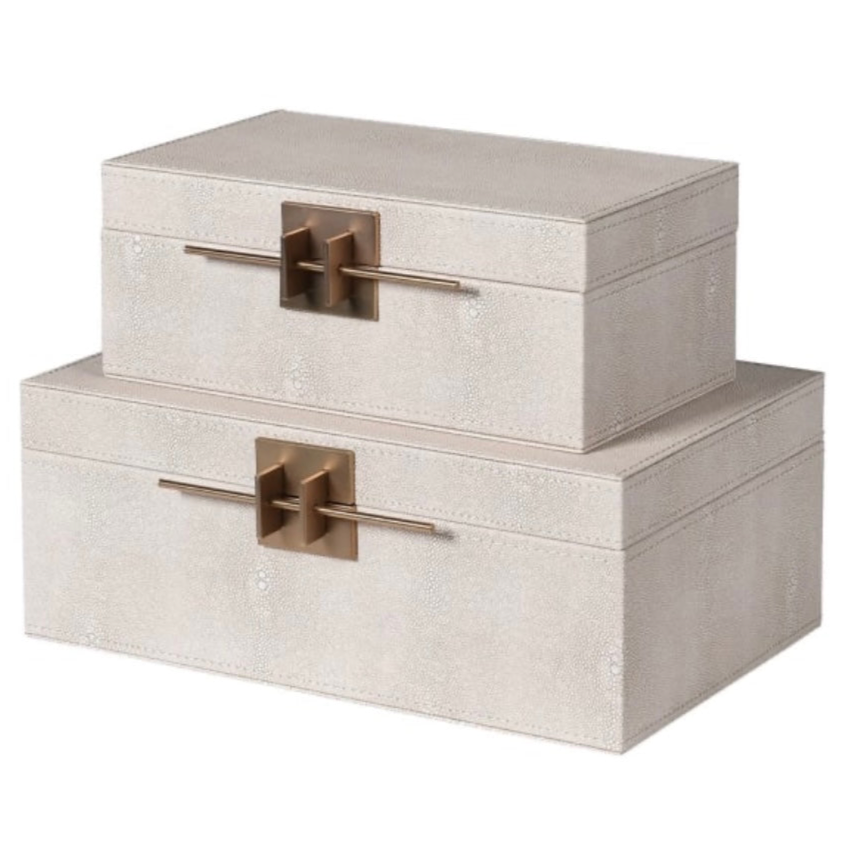 Set of 2 Shagreen Boxes