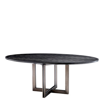 Eichholtz Melchior Oval Dining Table Charcoal