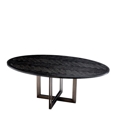 Eichholtz Melchior Oval Dining Table Charcoal