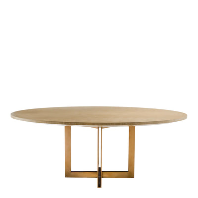 Eichholtz Melchior Oval Dining Table Washed Oak