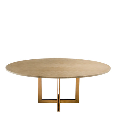 Eichholtz Melchior Oval Dining Table Washed Oak