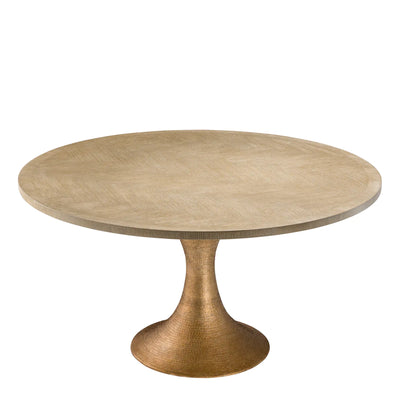 Eichholtz Melchior Round Dining Table Washed Oak