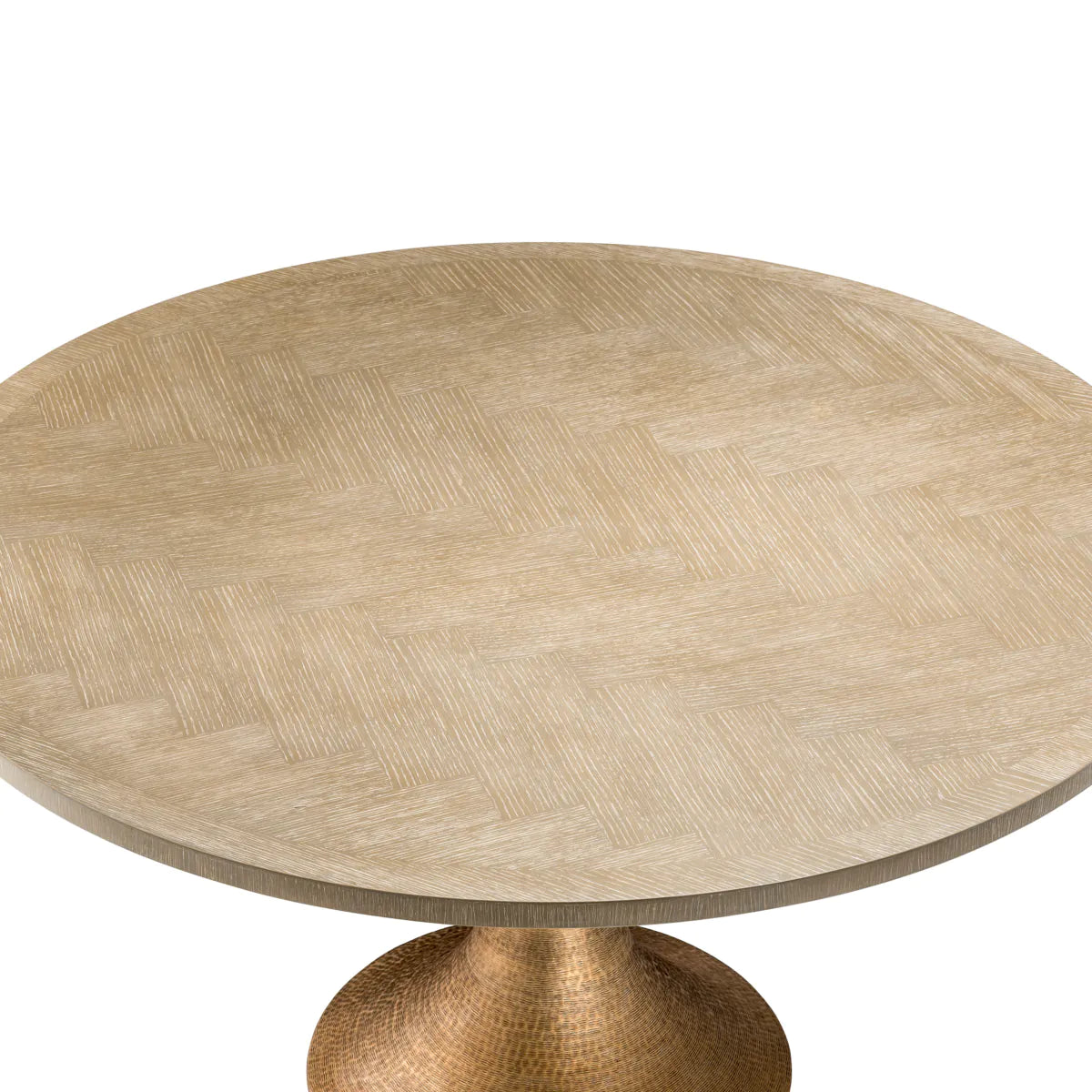 Eichholtz Melchior Round Dining Table Washed Oak