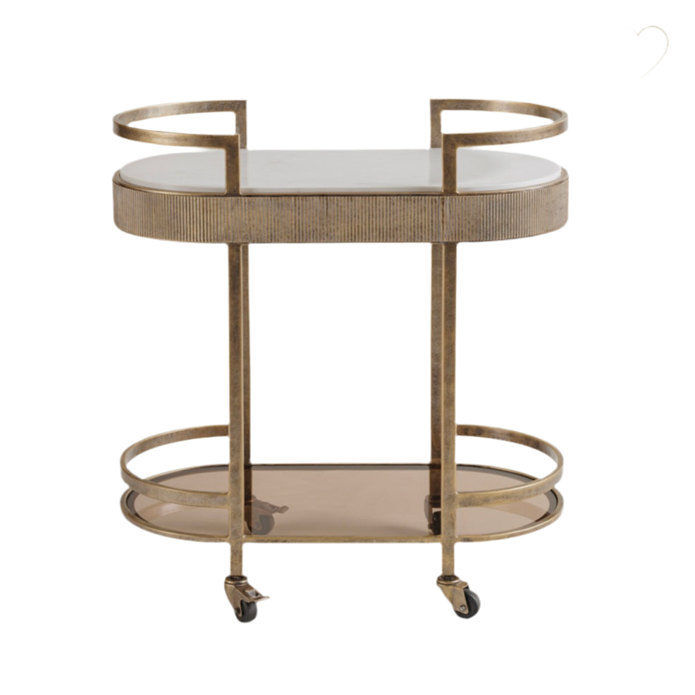 Belvedere Aged Gold Drinks Trolley