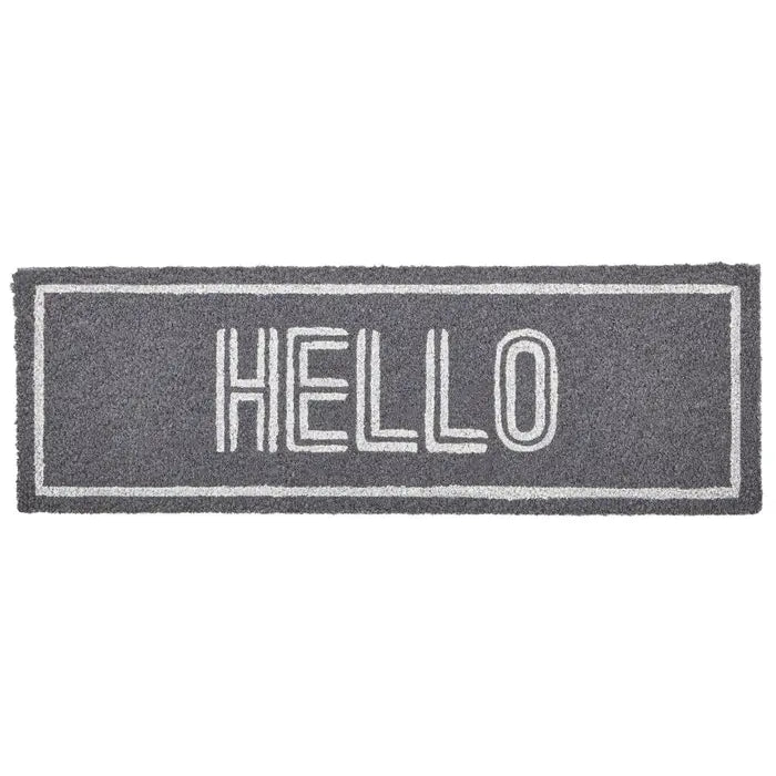 Grey Hello Extra Large Doormat