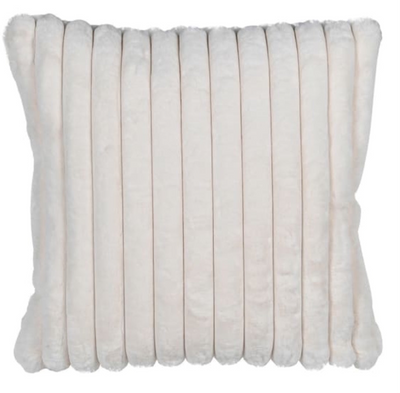 Cream Faux Rabbit Cushion Cover