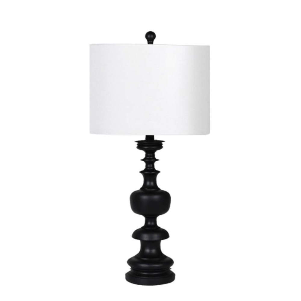 Black Wood Table Lamp