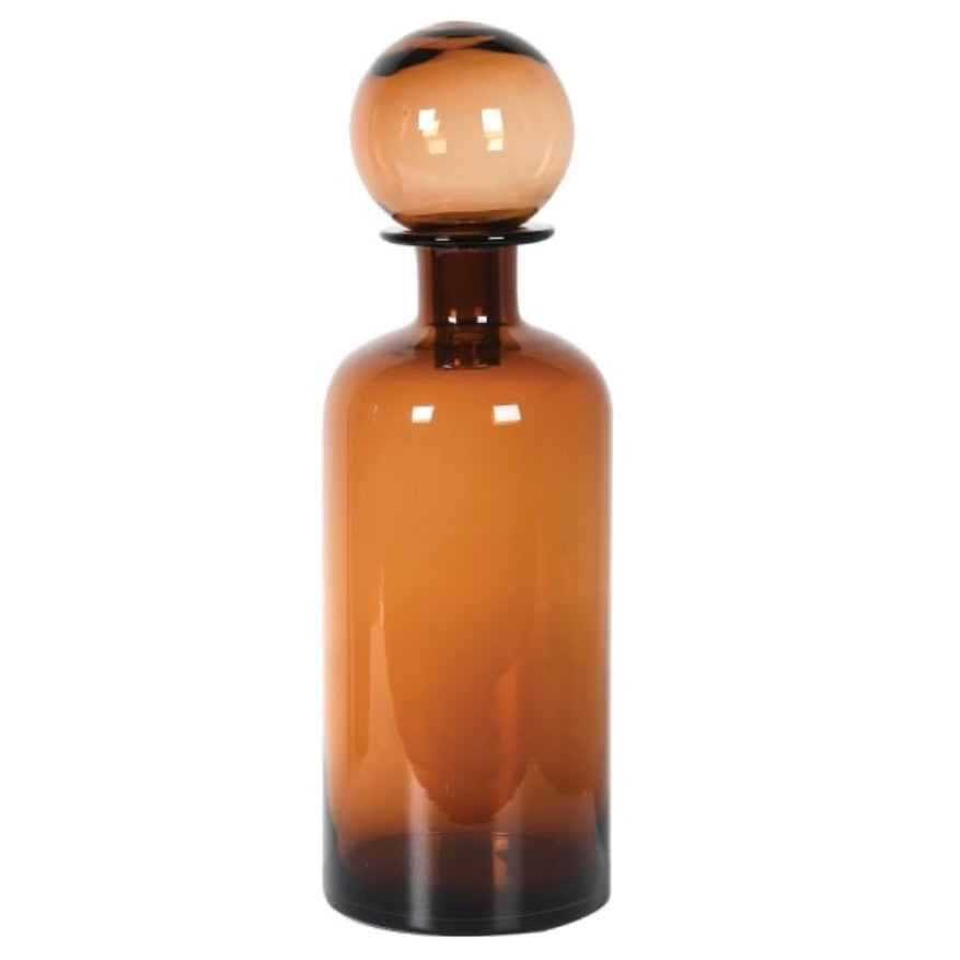 Amber Glass Bottle Decoration