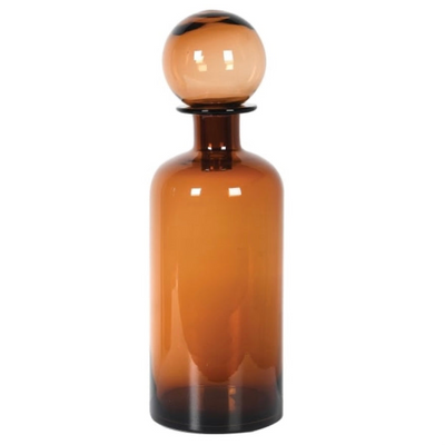 Amber Glass Bottle Decoration