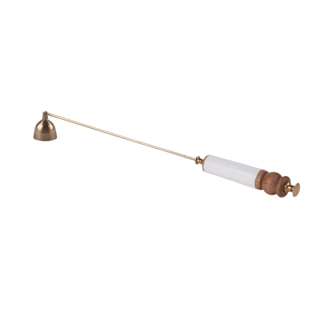 Harris Antique Brass Candle Snuffer with Bone Inlay Handle