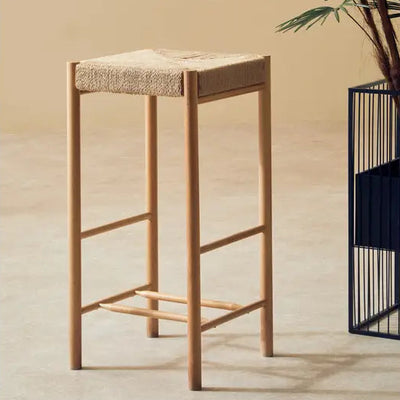 Natural Woven Barstool