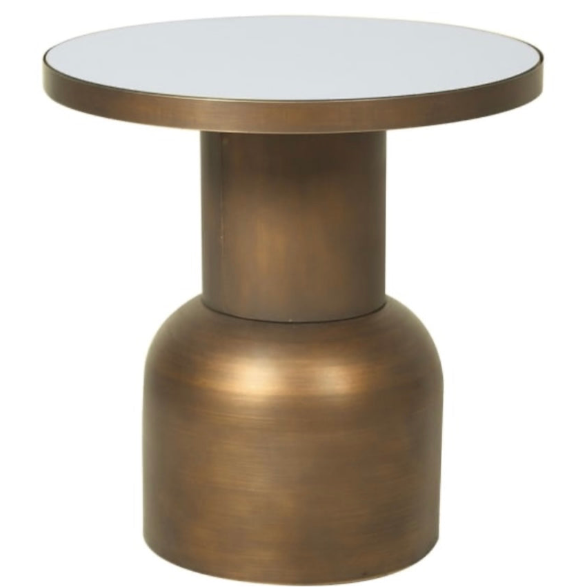 Emily Round Brass Side Table (Large)