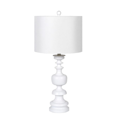 White Wood Table Lamp