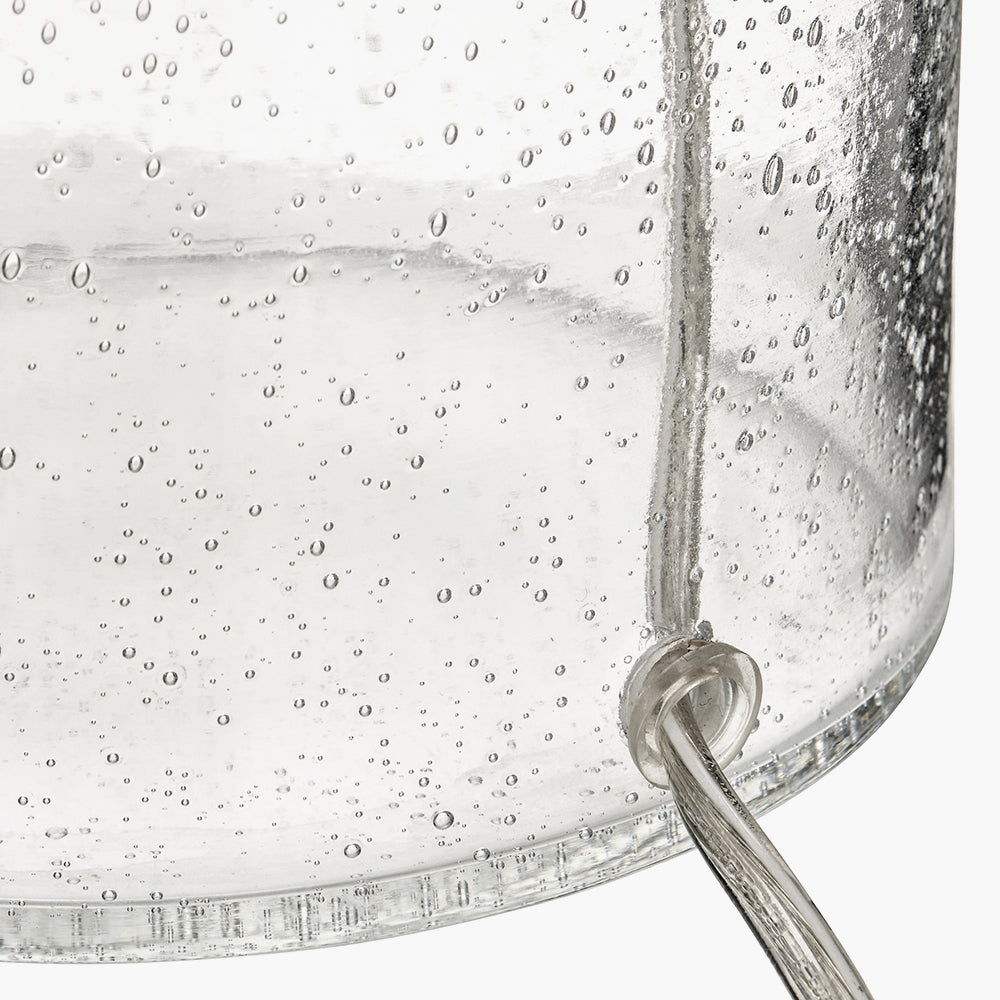 Clear Bubble Glass Table Lamp