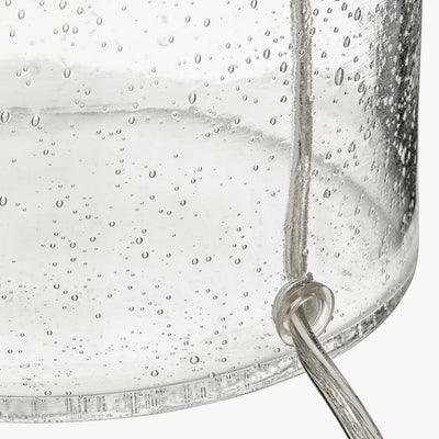 Clear Bubble Glass Table Lamp