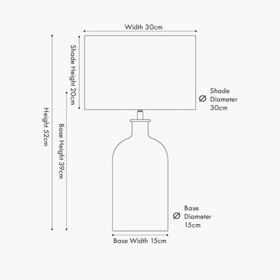 Clear Bubble Glass Table Lamp