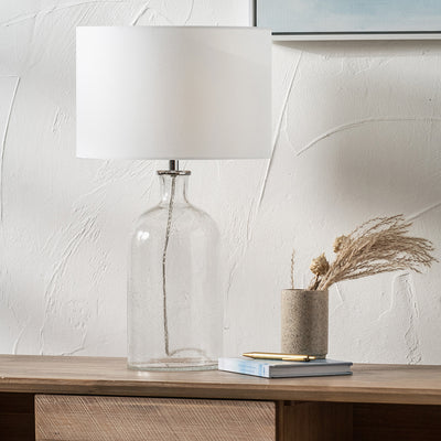 Clear Bubble Glass Table Lamp