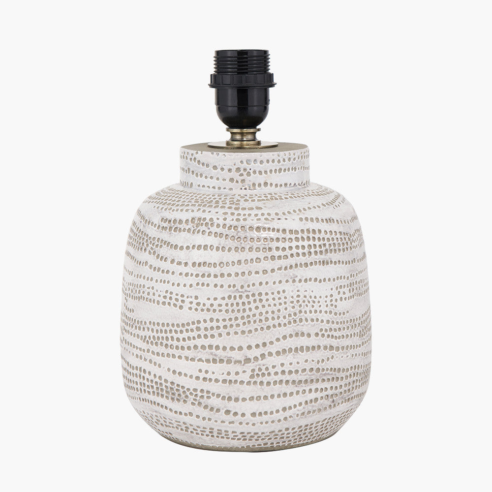 White Dot Ceramic Table Lamp