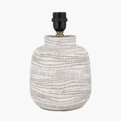 White Dot Ceramic Table Lamp