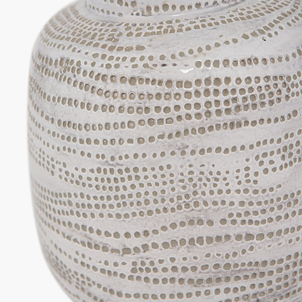 White Dot Ceramic Table Lamp