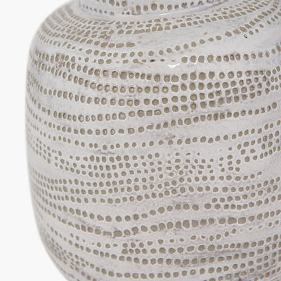 White Dot Ceramic Table Lamp