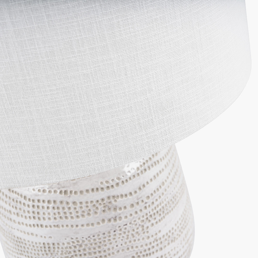 White Dot Ceramic Table Lamp