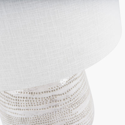 White Dot Ceramic Table Lamp