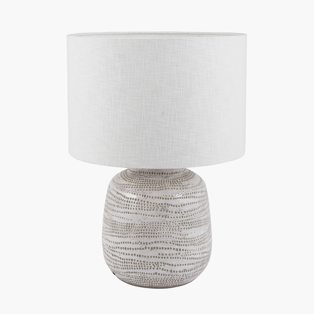 White Dot Ceramic Table Lamp