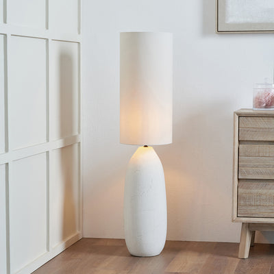 Vintage White Ceramic Floor Lamp
