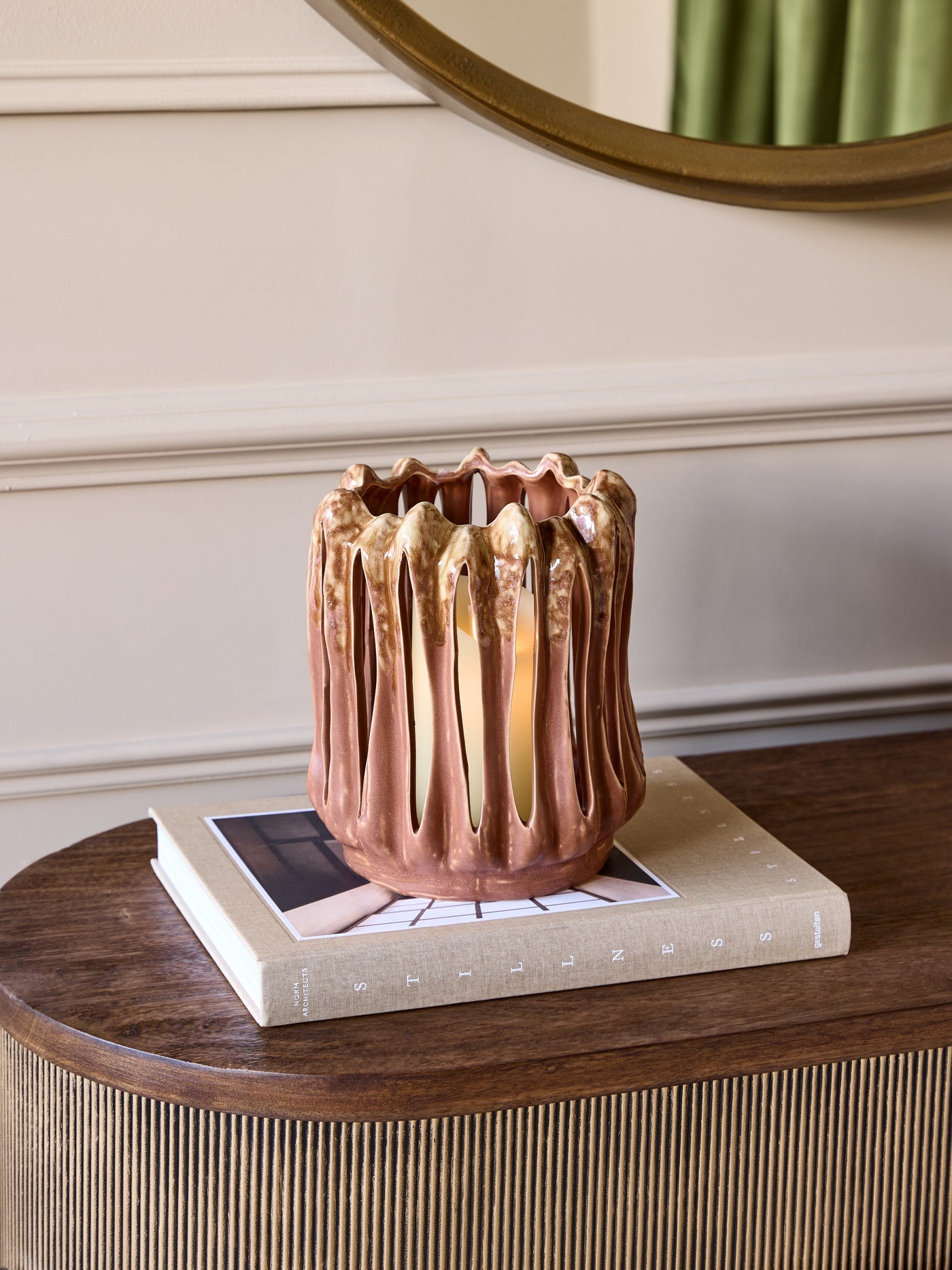 Denton Reactive Glaze Candleholder