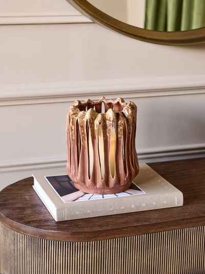 Denton Reactive Glaze Candleholder