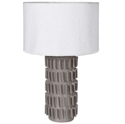 Grey Tiled Table Lamp